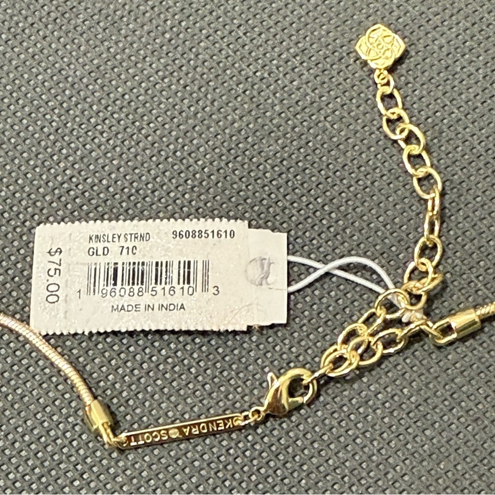 Kendra Scott Kinsley Strand necklace in gold NWT - Picture 4 of 4